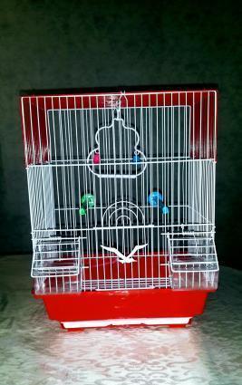 Teze qefes satilir. Su qabi ,yem qabi, papuqay durmasi ucun cubuq ve