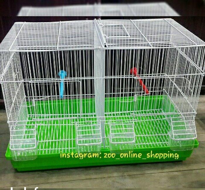 Papuqay bulbul ve amadinlercun teze qefes qefes ortadan iki hisseye bo